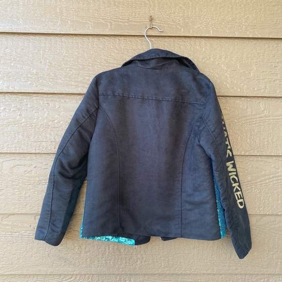 D-Signed Disney Descendants 3 Faux Suede Moto Jacket, Girls size M( 10/12) - Picture 8 of 14